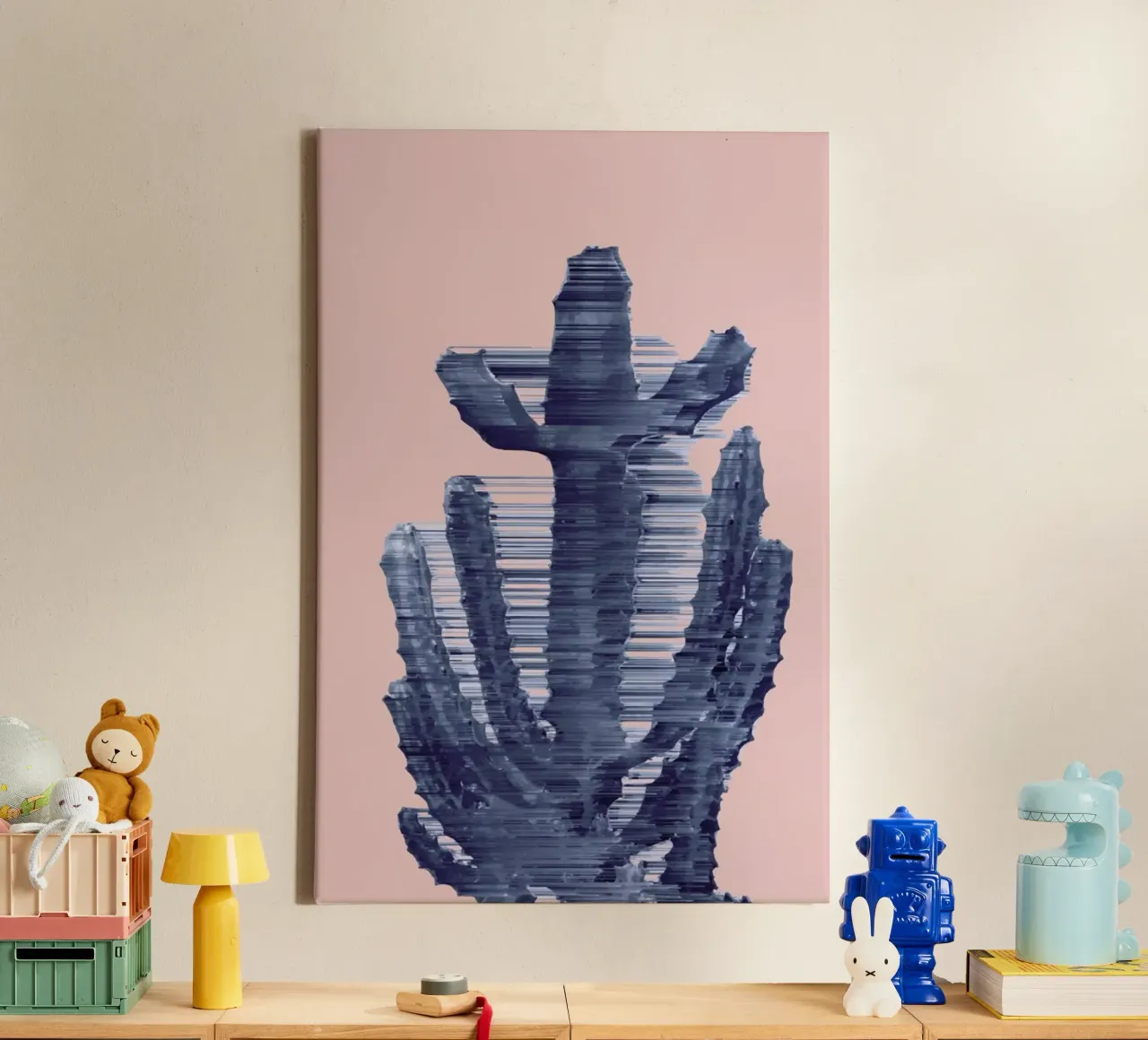 Supersonic Serene Cactus canvas met Baklijst van Adam Priester