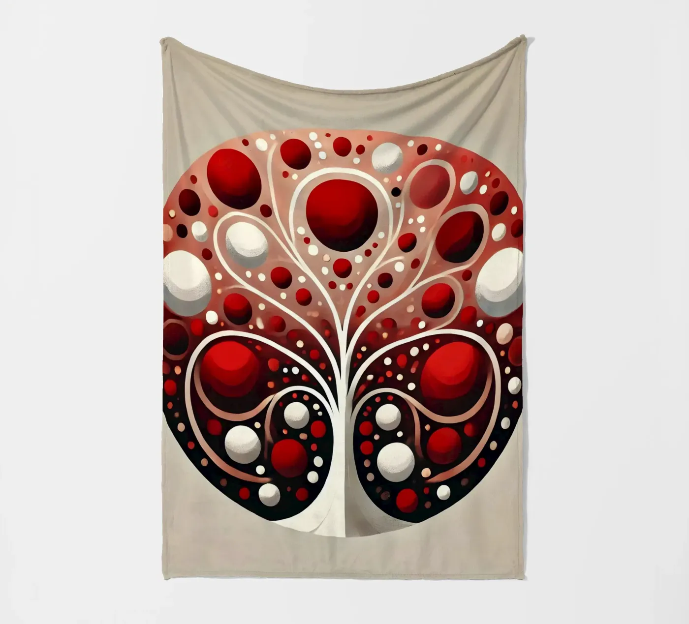 Tree red Fleecedecke von spiritual