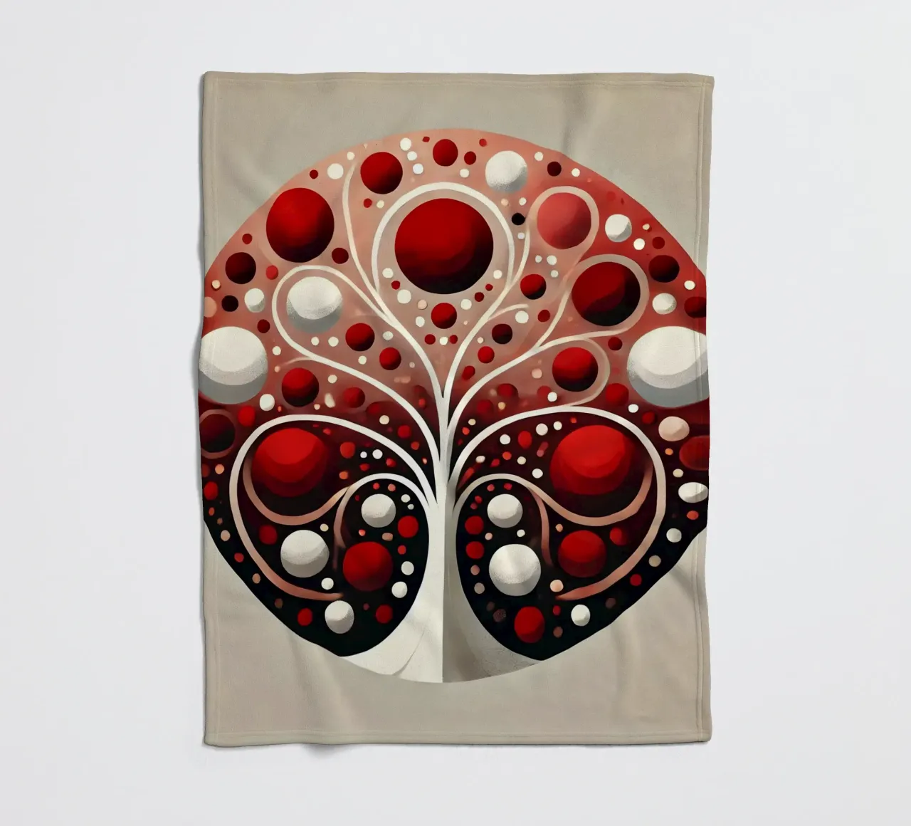 Baum rot Fleecedecke von spiritual