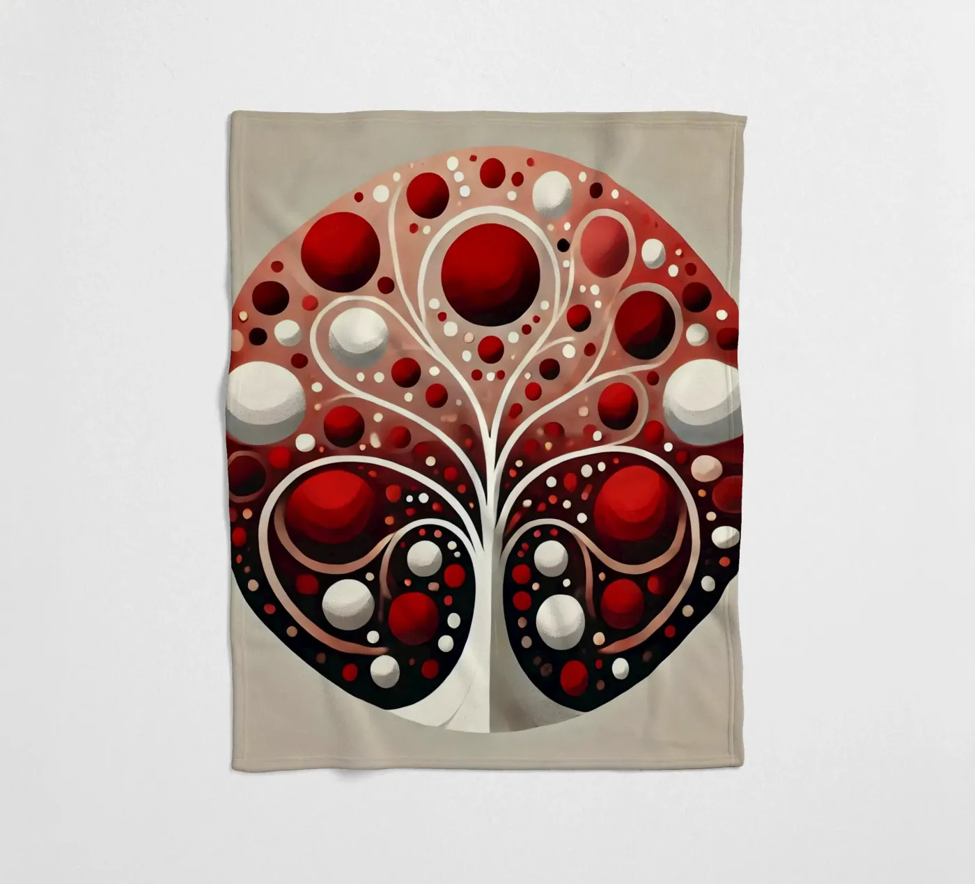 Tree red Fleecedecke von spiritual