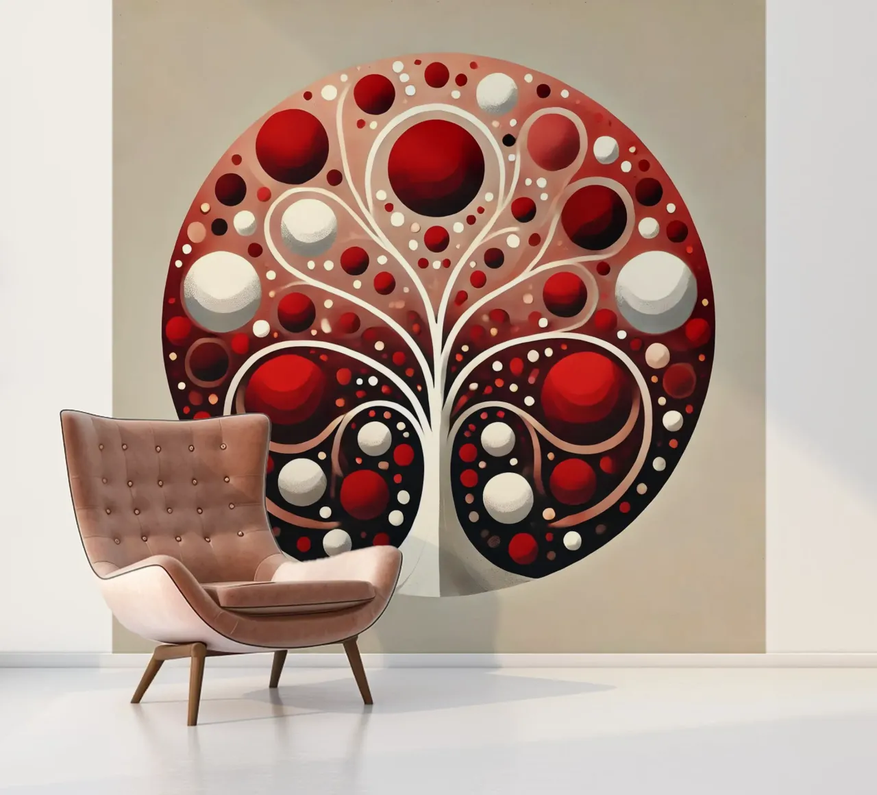 Boom rood fotobehang van spiritual