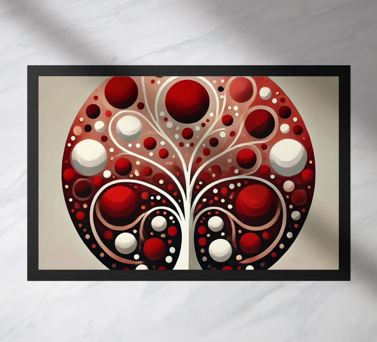 Tree red doormat by spiritual