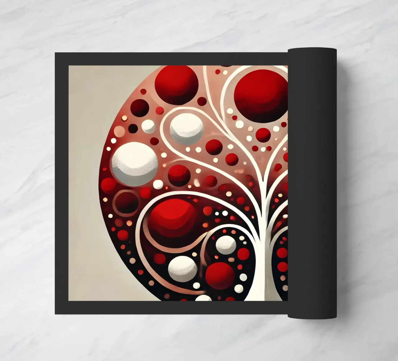 Tree red doormat by spiritual
