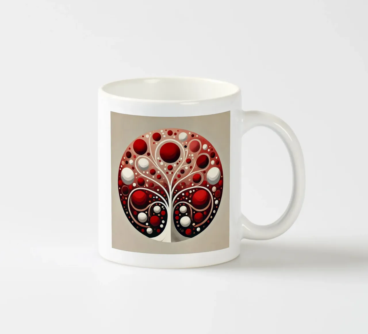 Albero rosso tazza in ceramica da spiritual