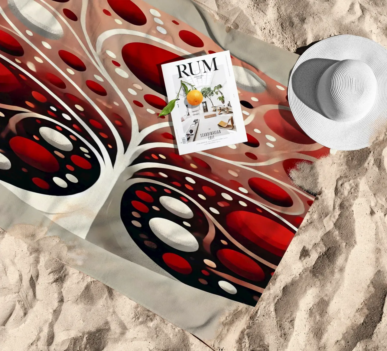 Tree red strandhanddoek van spiritual