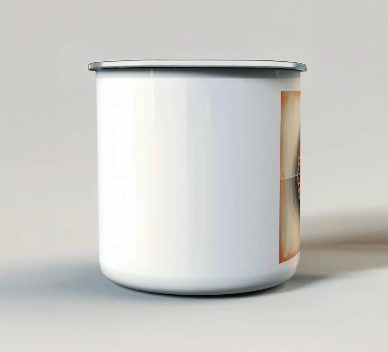 Fiore della vita arancione tazza in smalto da spiritual