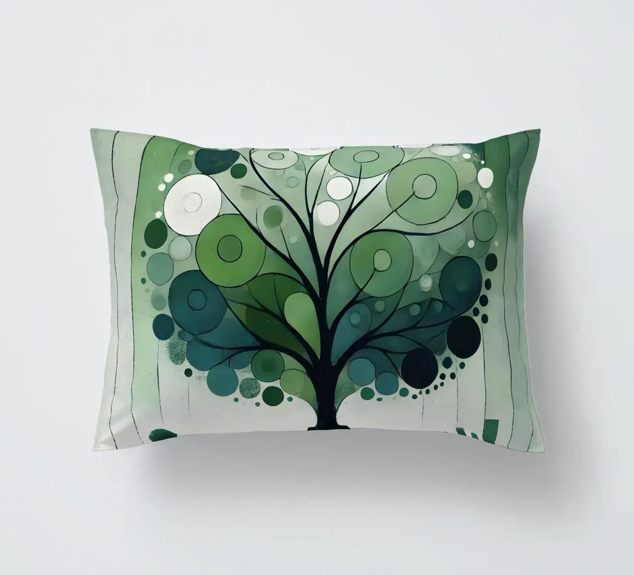 Tree green decorative cushion by spiritual