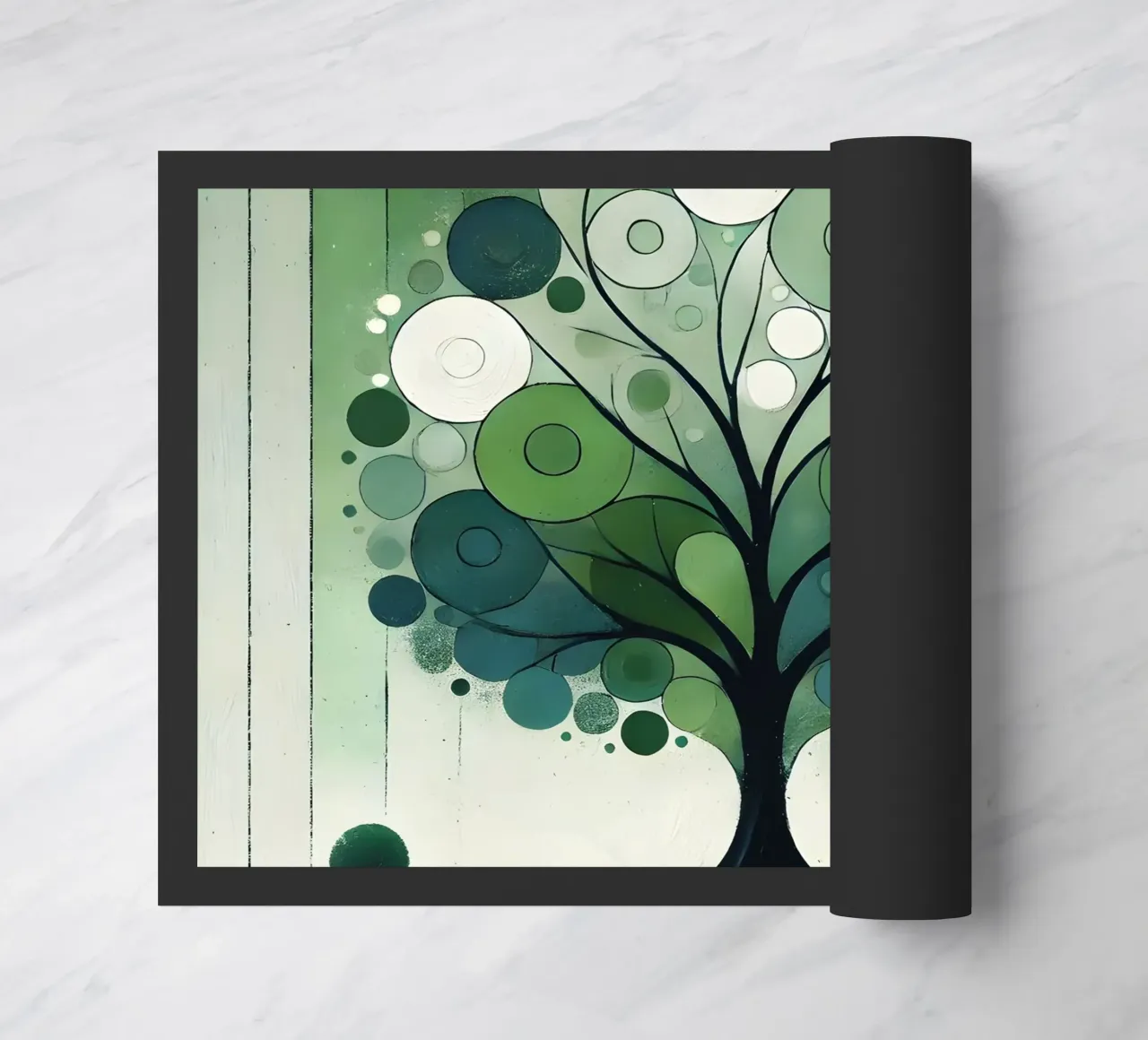 Tree green doormat by spiritual