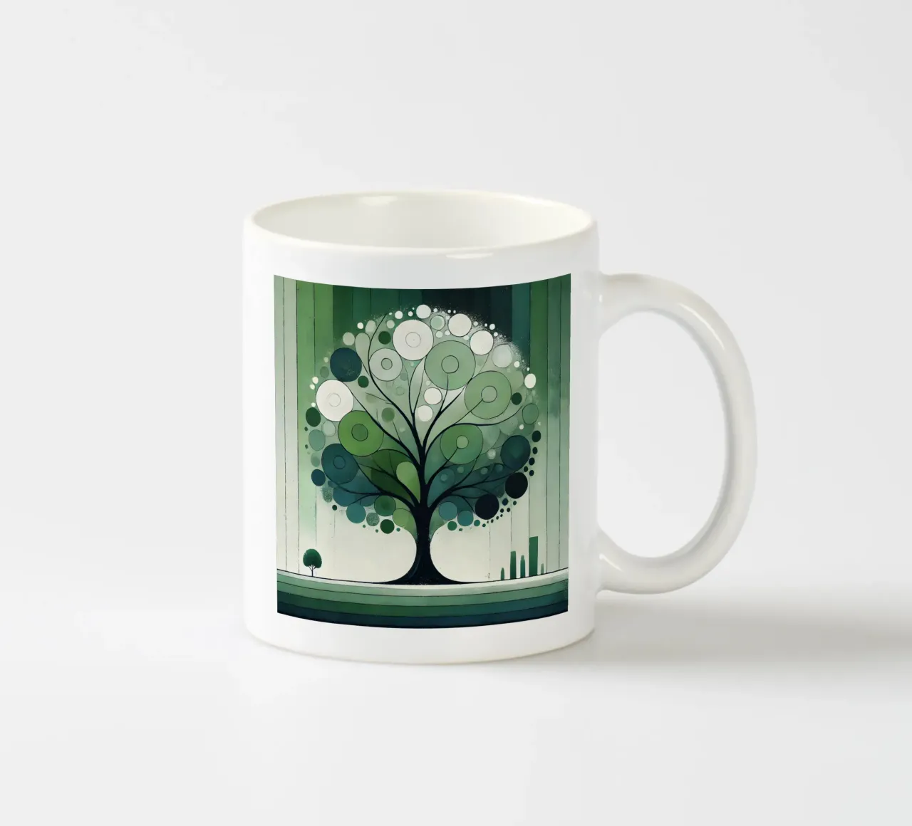 Verde albero tazza in ceramica da spiritual
