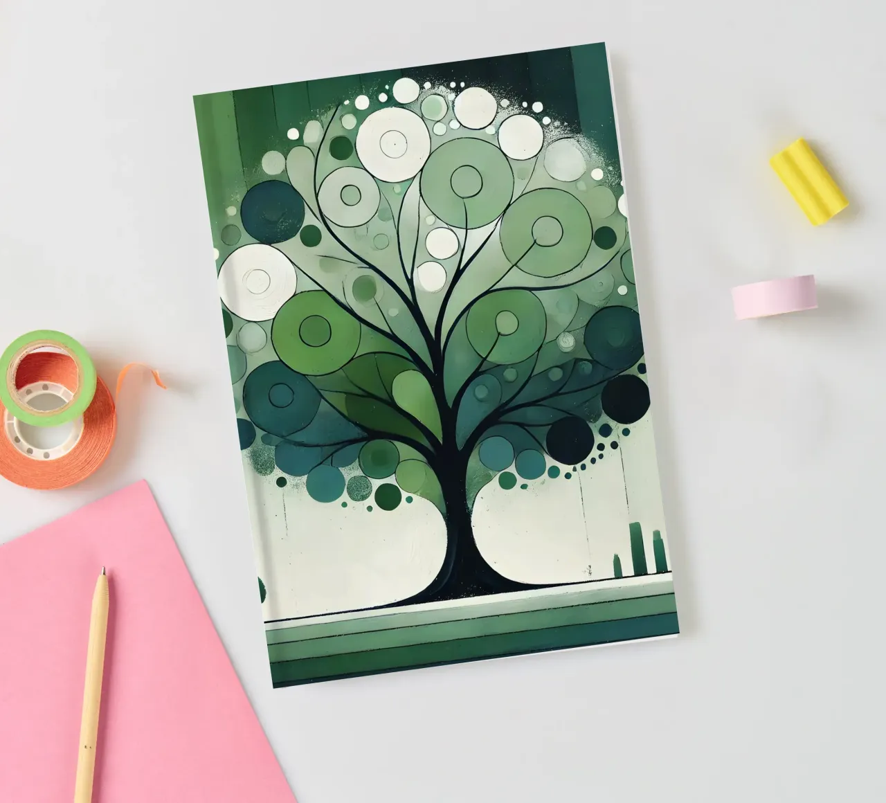 Tree green notebook by spiritual