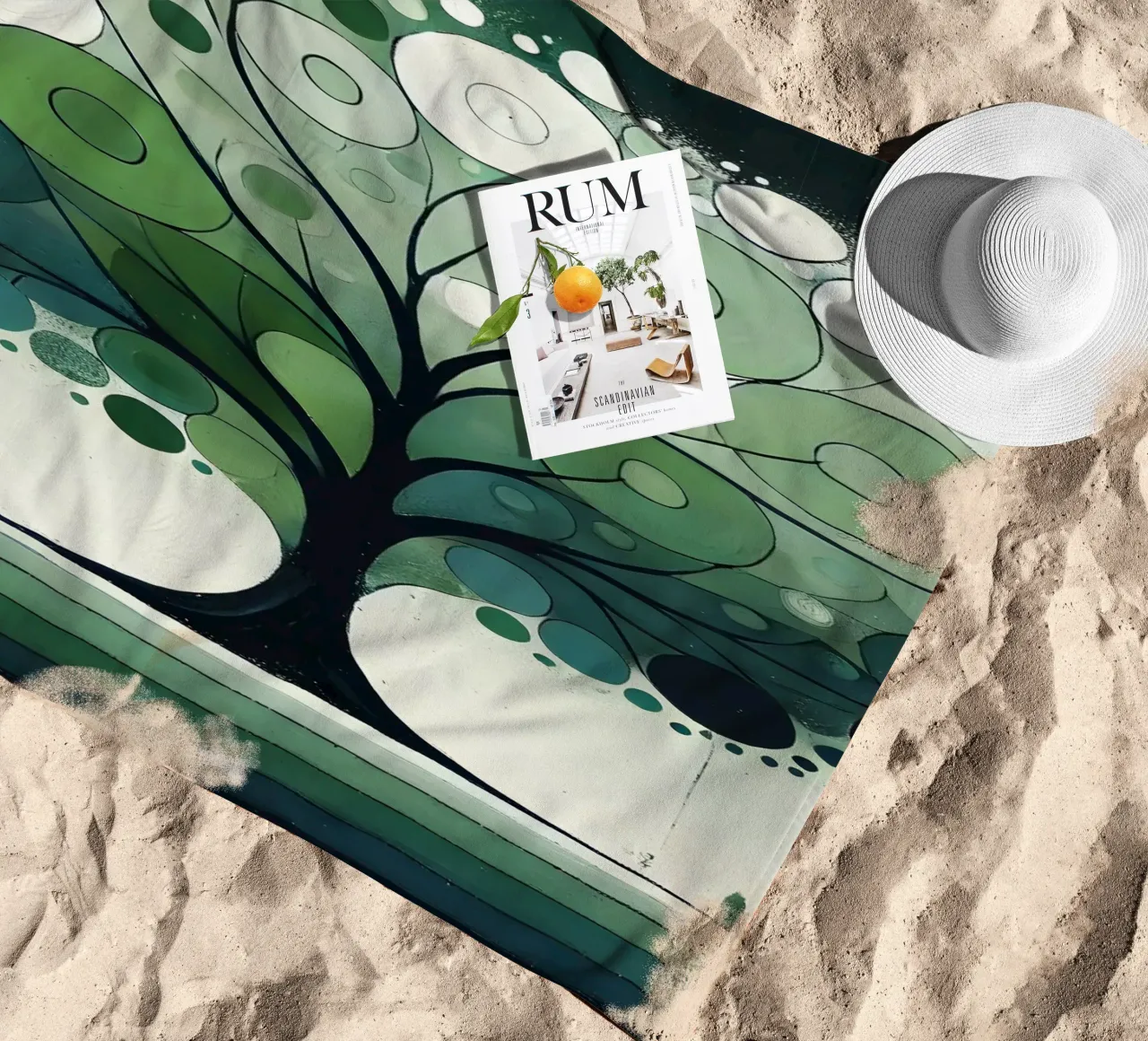 Verde albero telo mare da spiritual