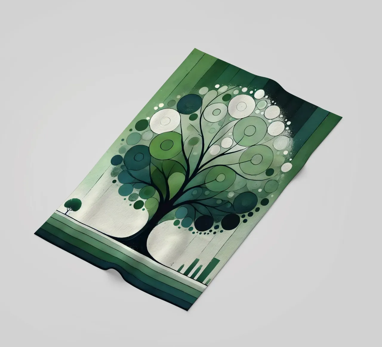 Verde albero telo mare da spiritual