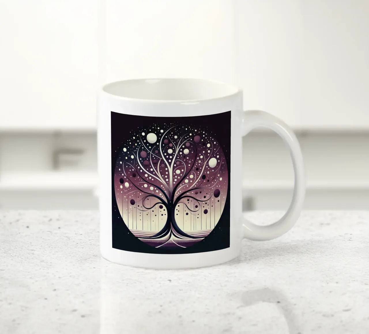 Albero viola tazza in ceramica da spiritual