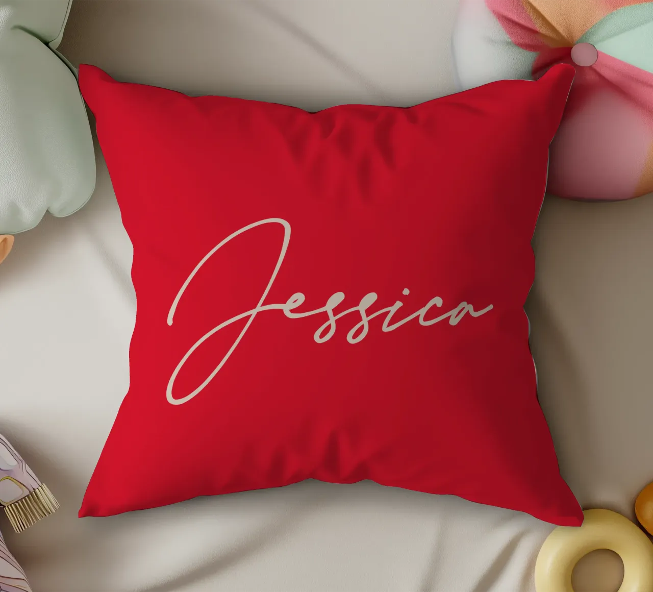Personalized Custom Name Typography decorative cushion by Personalized Art