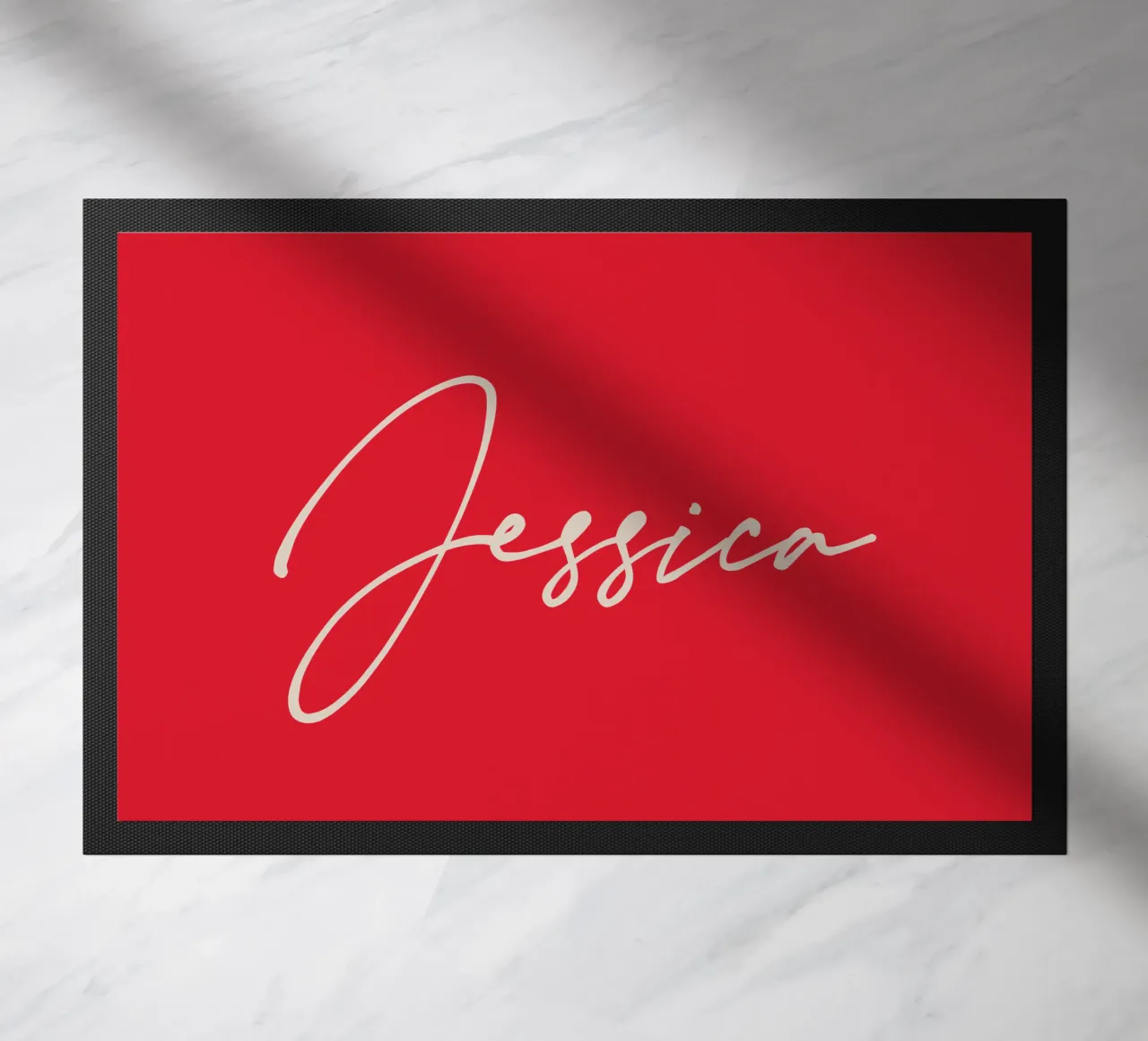 Gepersonaliseerde aangepaste naamtypografie deurmat van Personalized Art