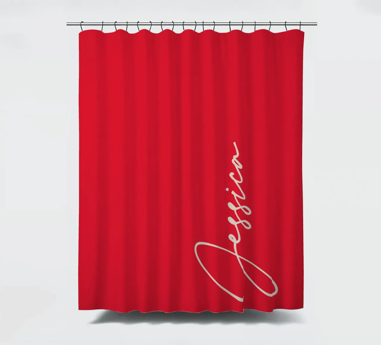 Personalized Custom Name Typography shower curtain by Personalized Art