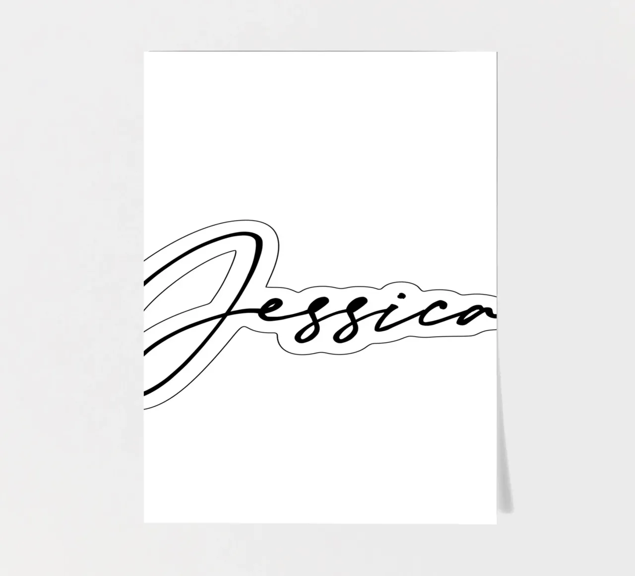 Personalized Custom Name Typography sticker sheet by Personalized Art