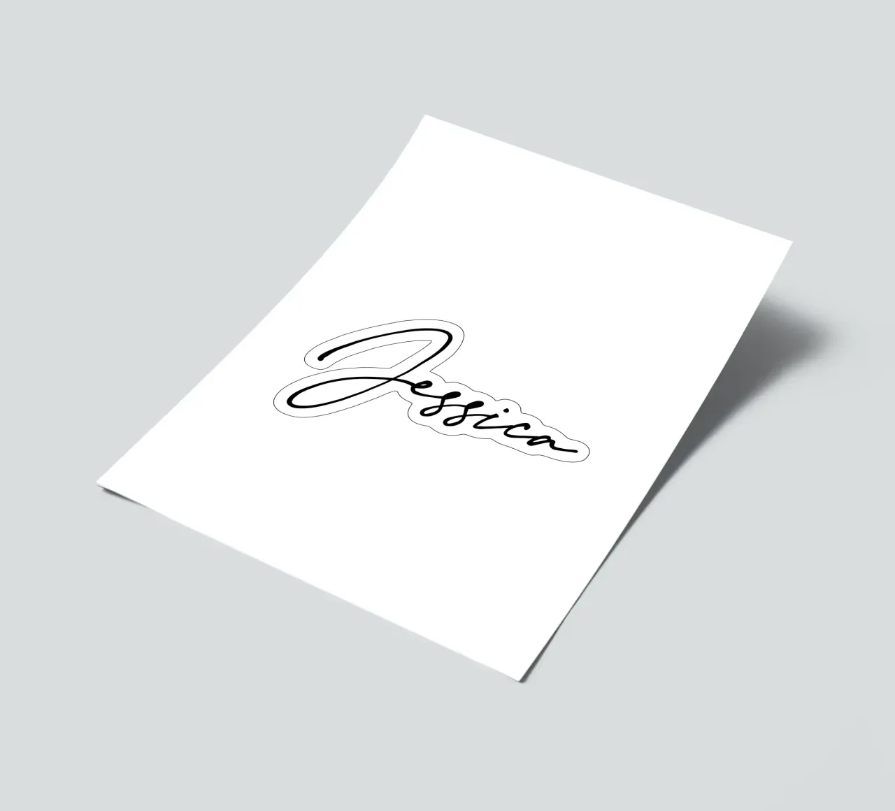 Personalized Custom Name Typography sticker sheet by Personalized Art