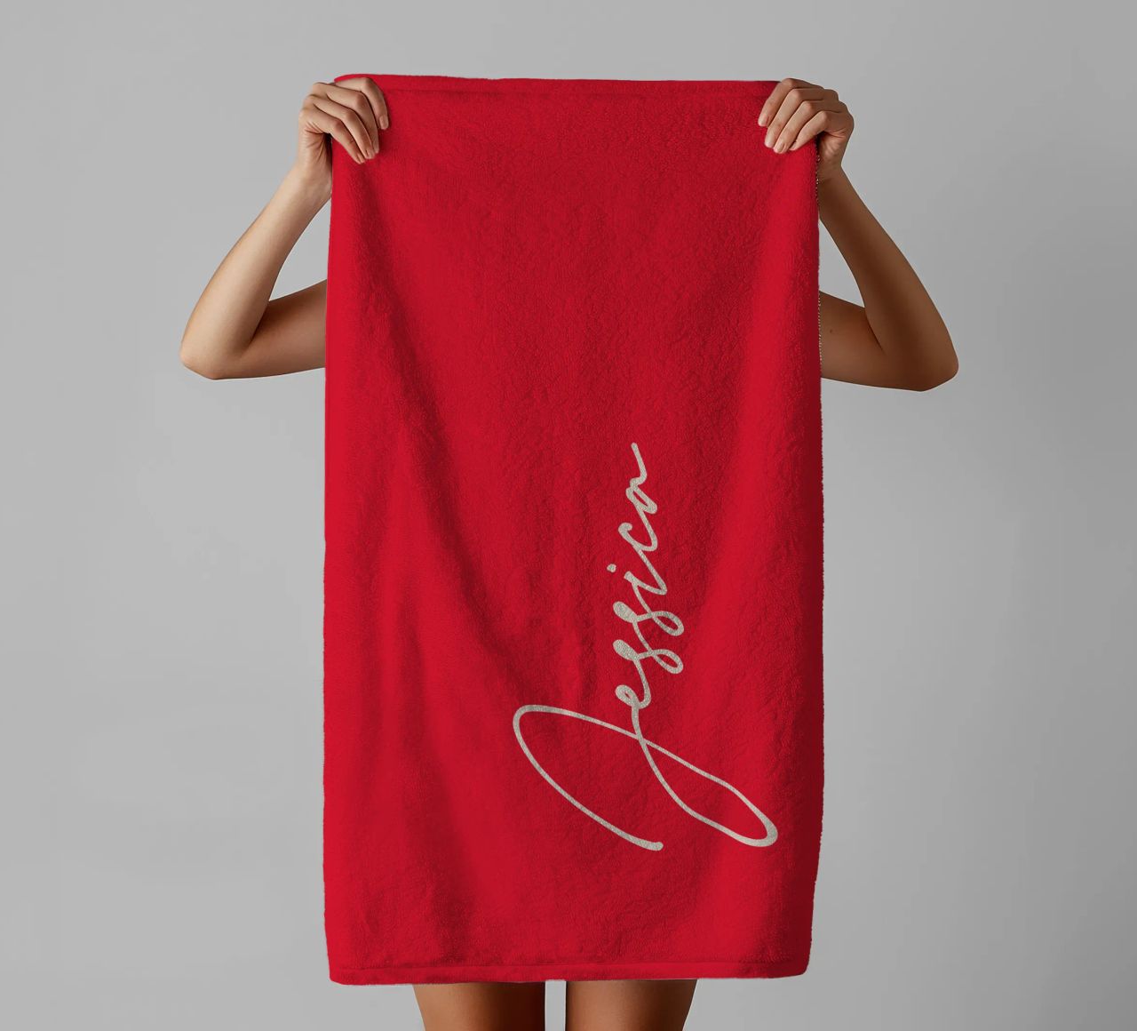 Personalized Custom Name Typography towel by Personalized Art