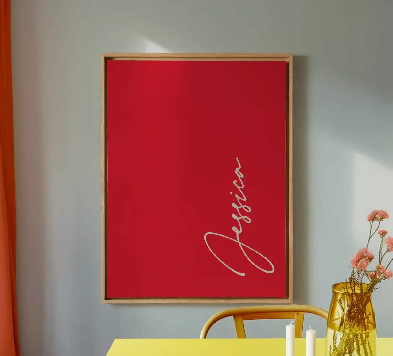 Gepersonaliseerde aangepaste naamtypografie canvas van Personalized Art