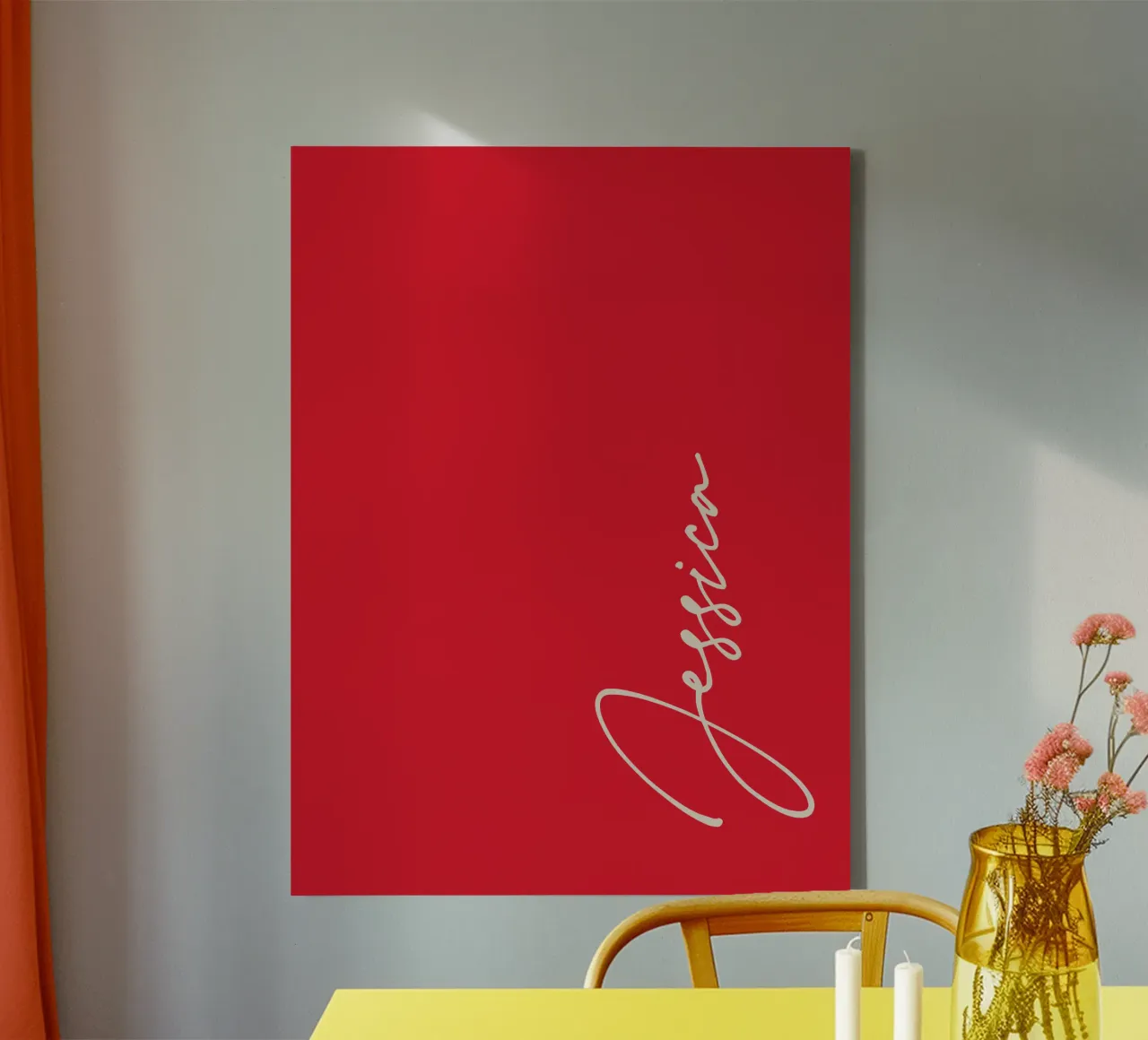 Gepersonaliseerde aangepaste naamtypografie canvas van Personalized Art