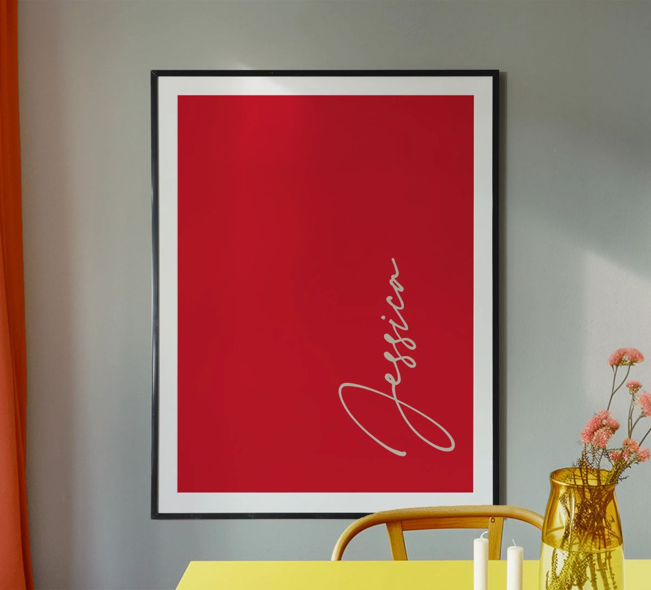 Personalized Custom Name Typography hahnemühle by Personalized Art