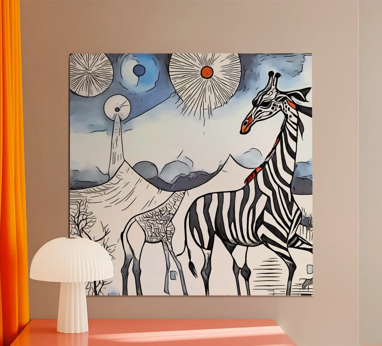 In un safari in Africa, motivo 10 poster con telaio in plastica da ZAMART