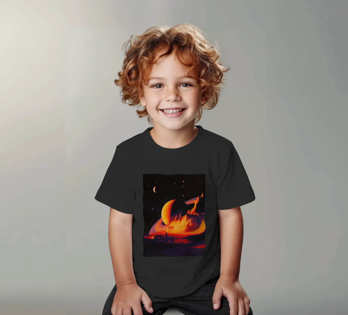 Paesaggio alieno t-shirt bambini da Taudalpoi