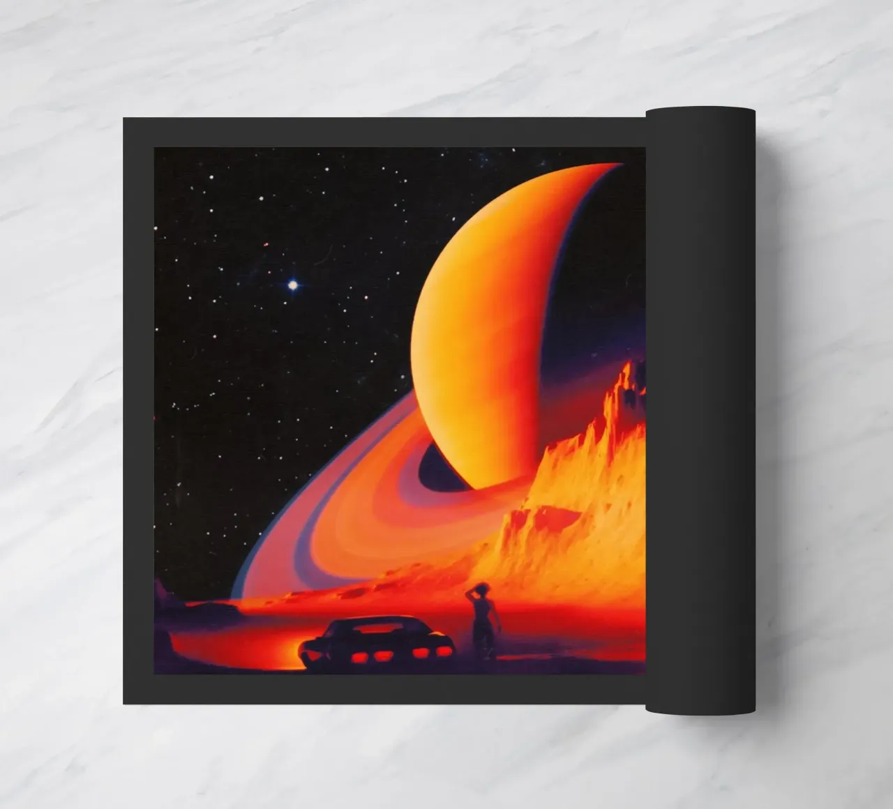 Buitenaards landschap deurmat van Taudalpoi