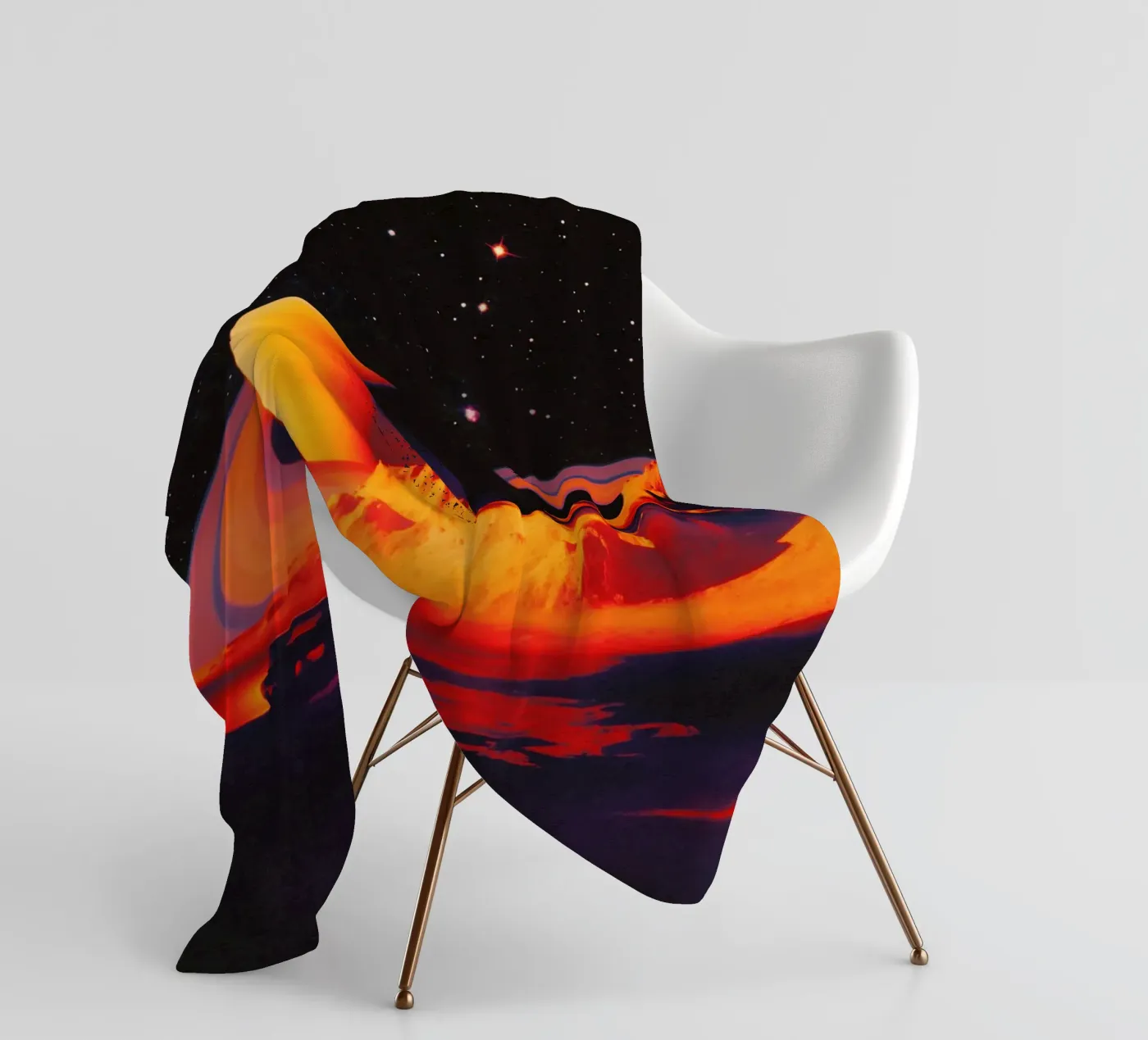 Alien Landscape Fleecedecke von Taudalpoi