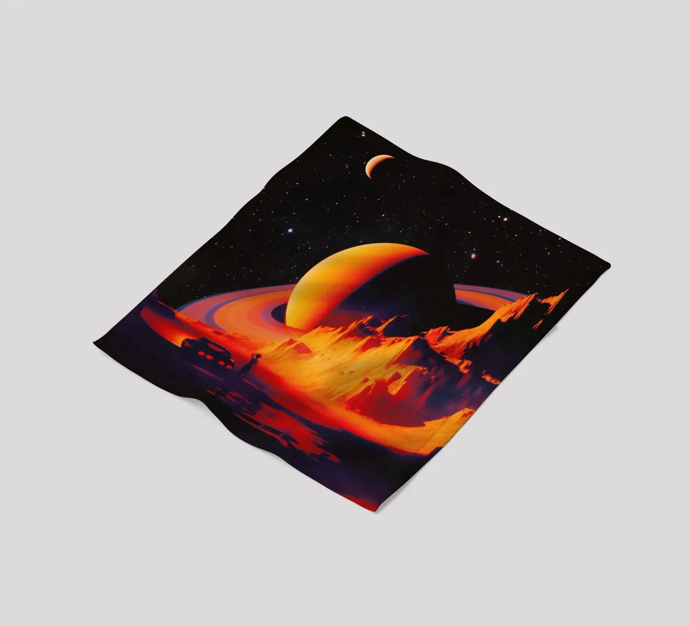 Alien Landscape Fleecedecke von Taudalpoi