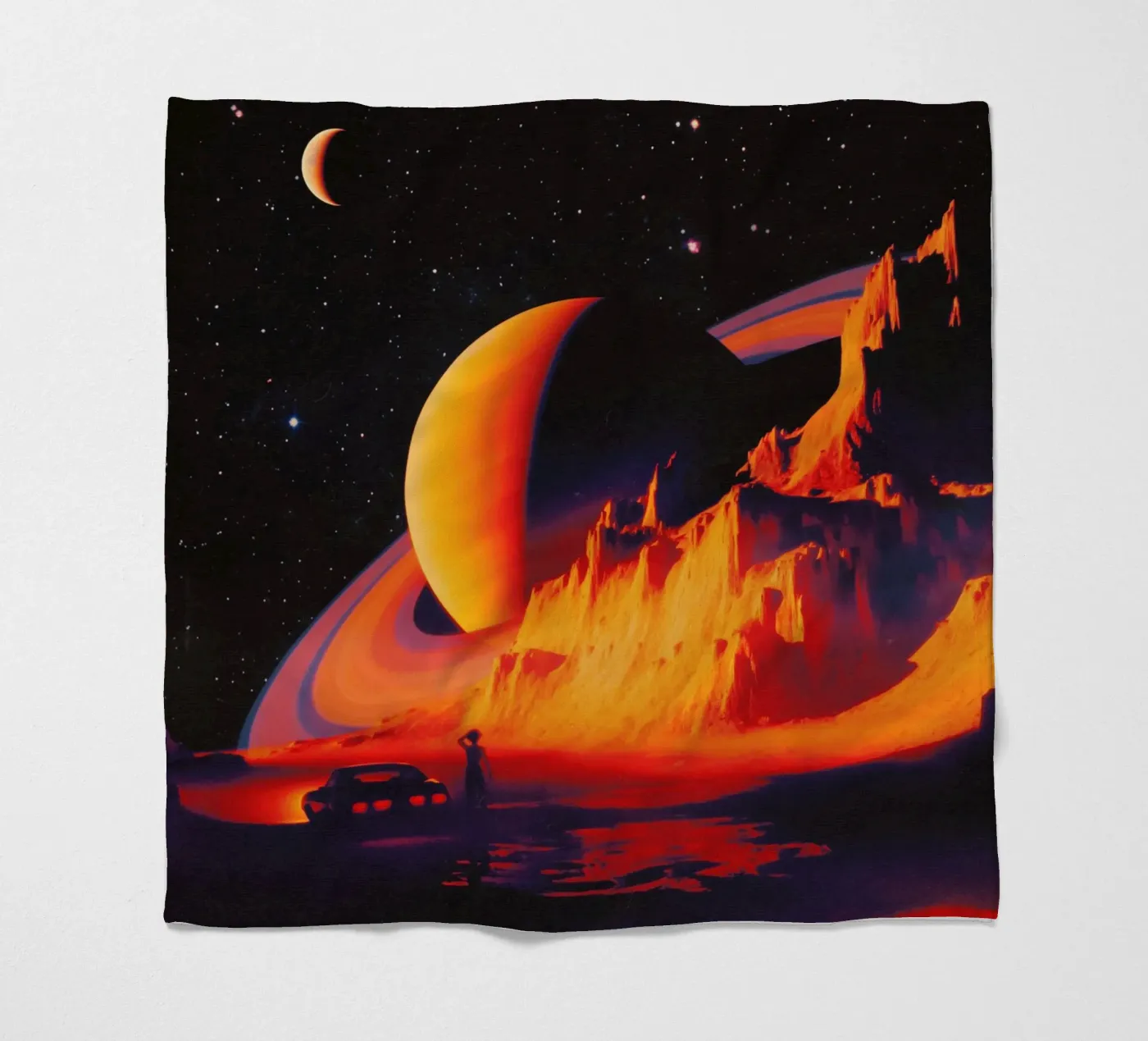 Alien Landscape Fleecedecke von Taudalpoi