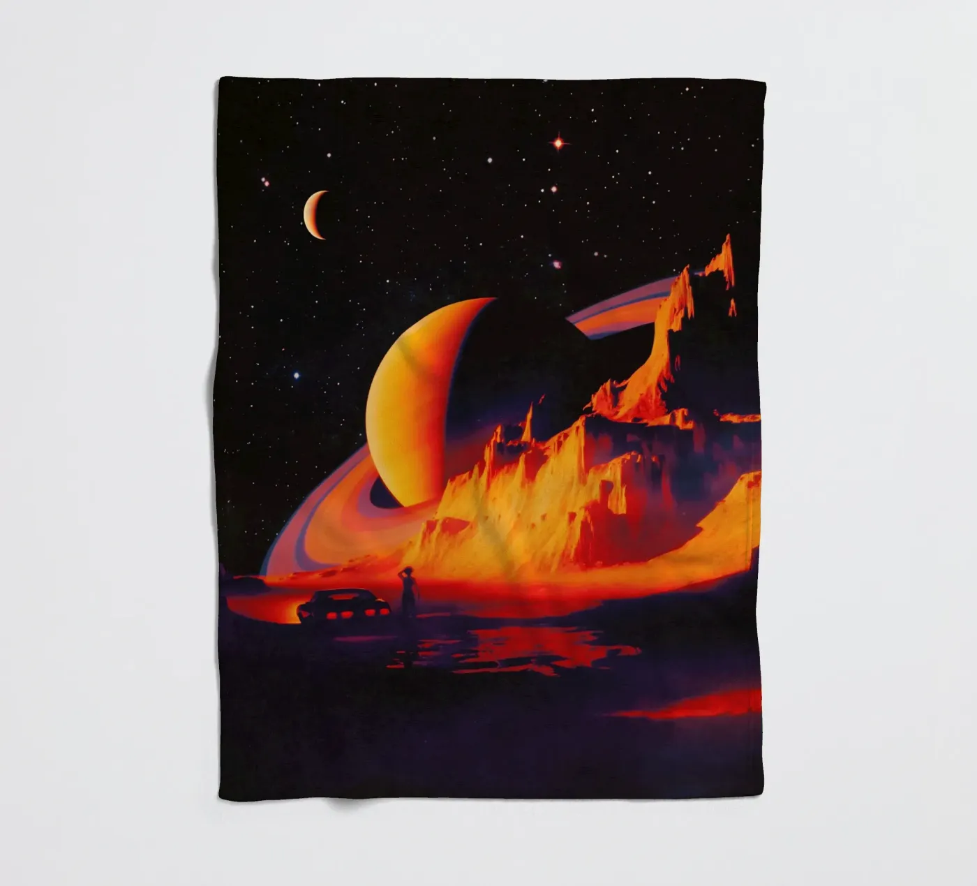 Alien Landscape Fleecedecke von Taudalpoi