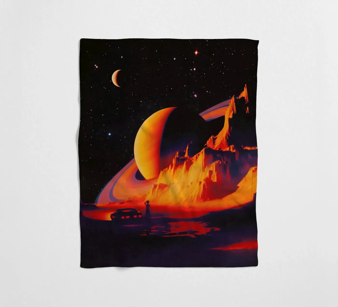 Alien Landscape Fleecedecke von Taudalpoi