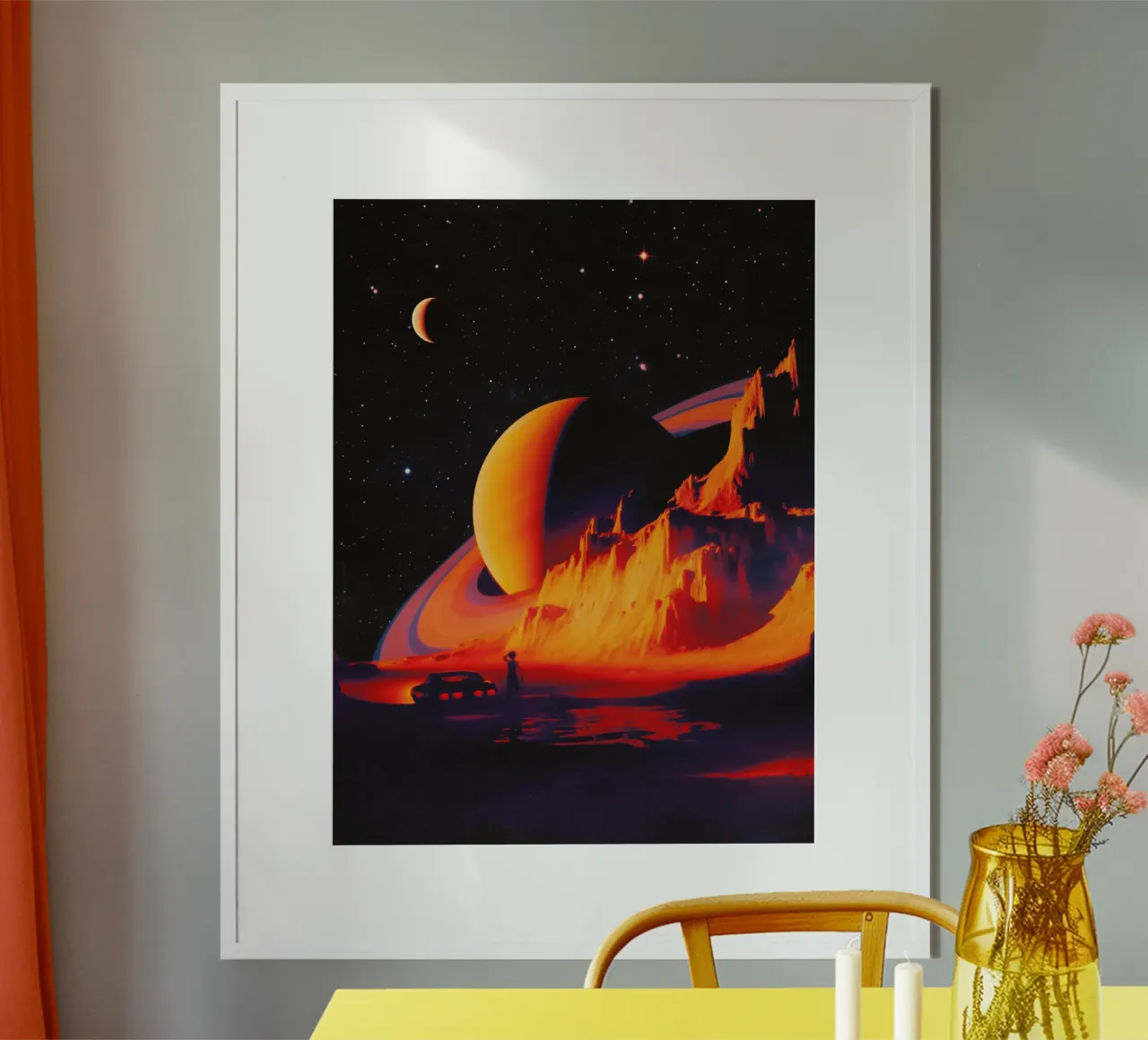 Paesaggio alieno poster con telaio in alluminio da Taudalpoi