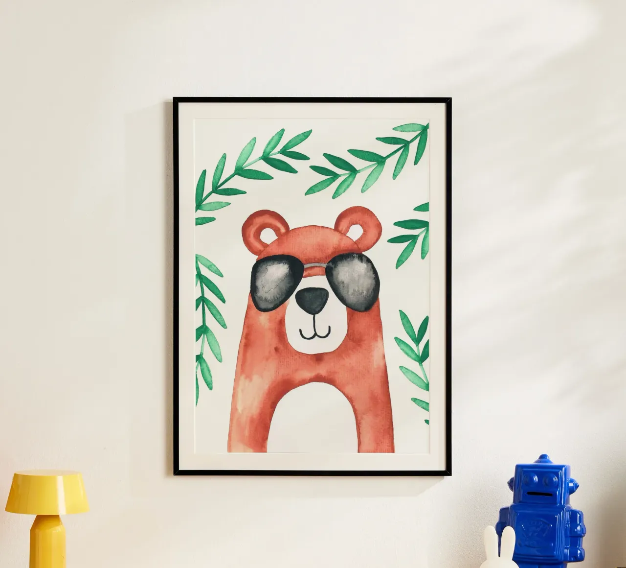 Sunny bear poster con telaio in alluminio da BAINAI KIDS