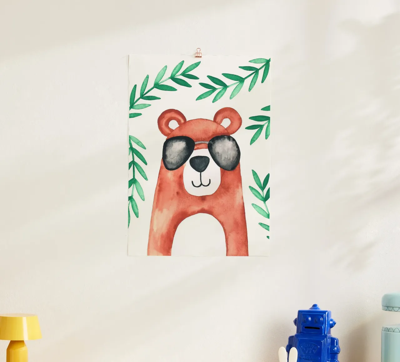 Sunny bear poster con telaio in alluminio da BAINAI KIDS