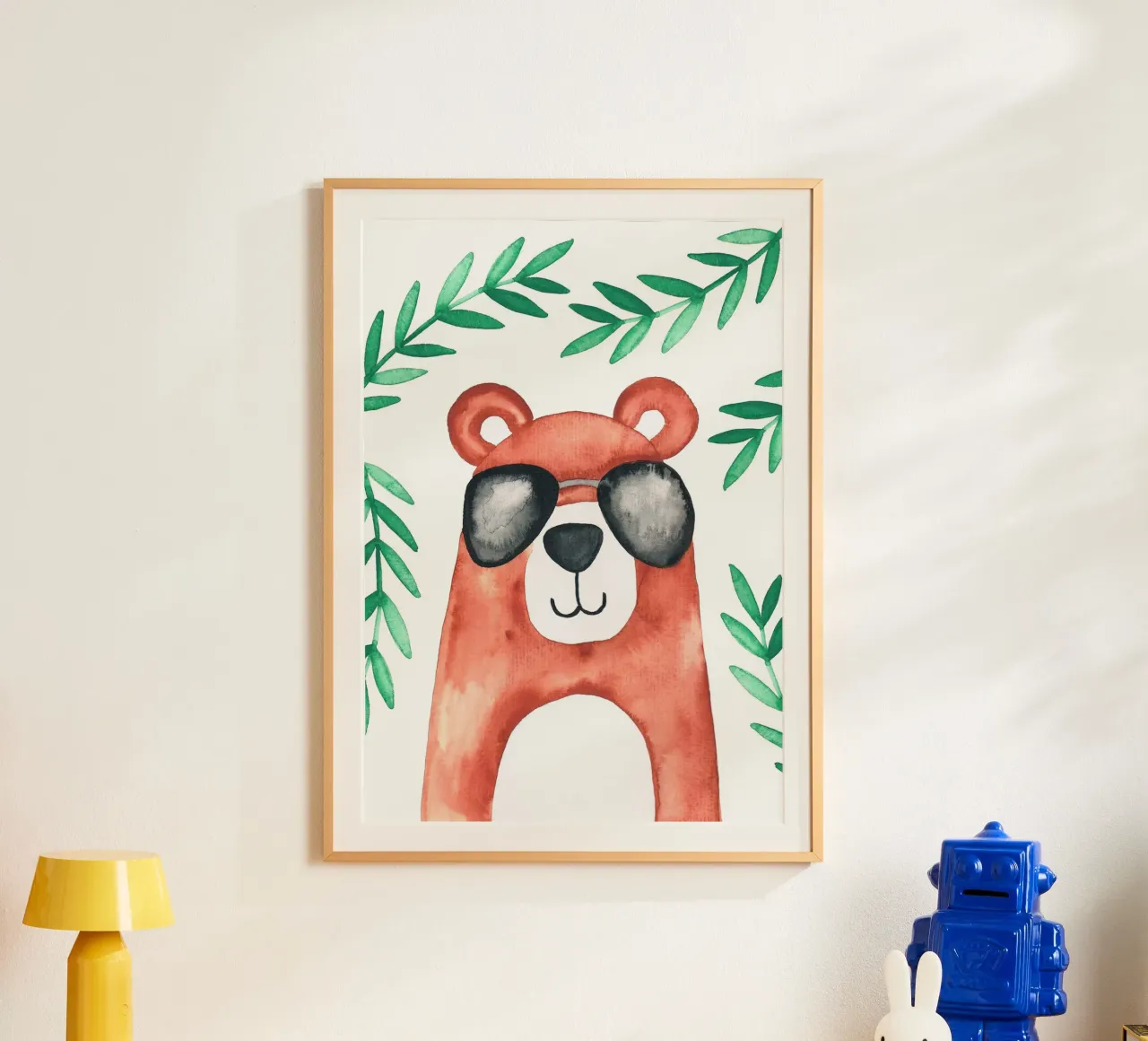 Sunny bear poster con telaio in alluminio da BAINAI KIDS