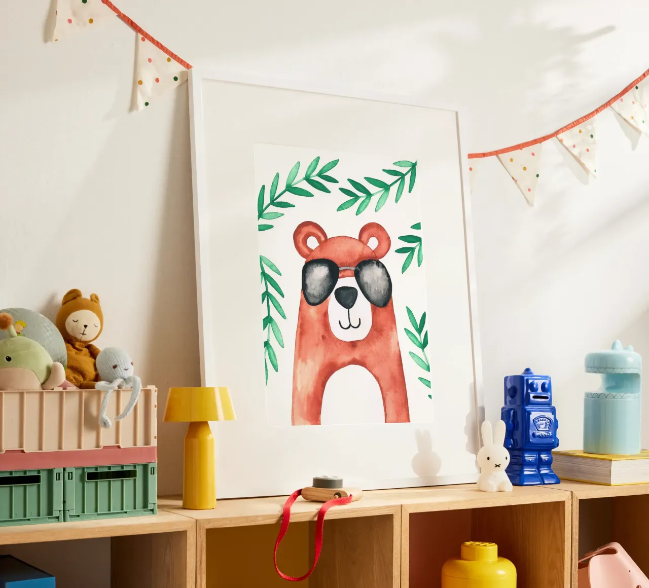 Sunny bear poster con telaio in alluminio da BAINAI KIDS