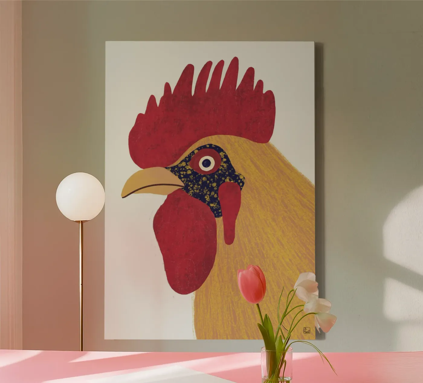 Culeca hen canvas van Be Mart