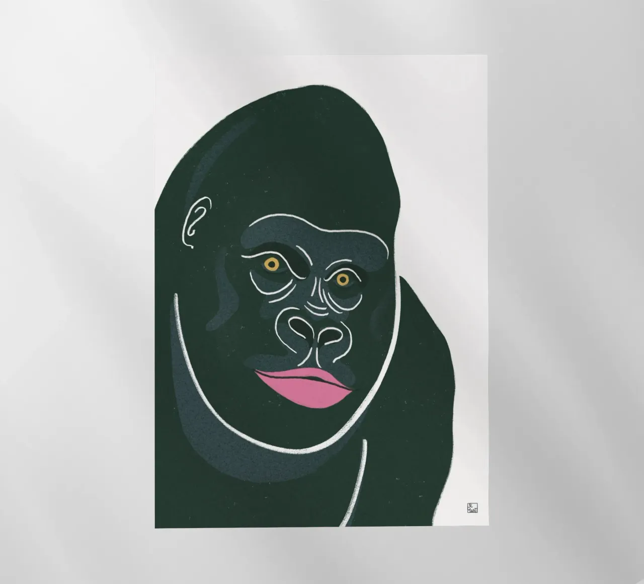 Gorilla With Green Fur pellicola backlit da Be Mart