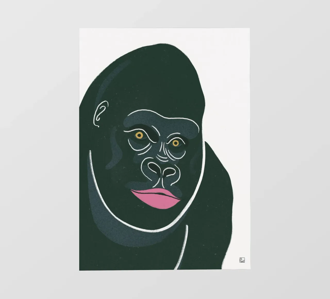 Gorilla With Green Fur pellicola backlit da Be Mart
