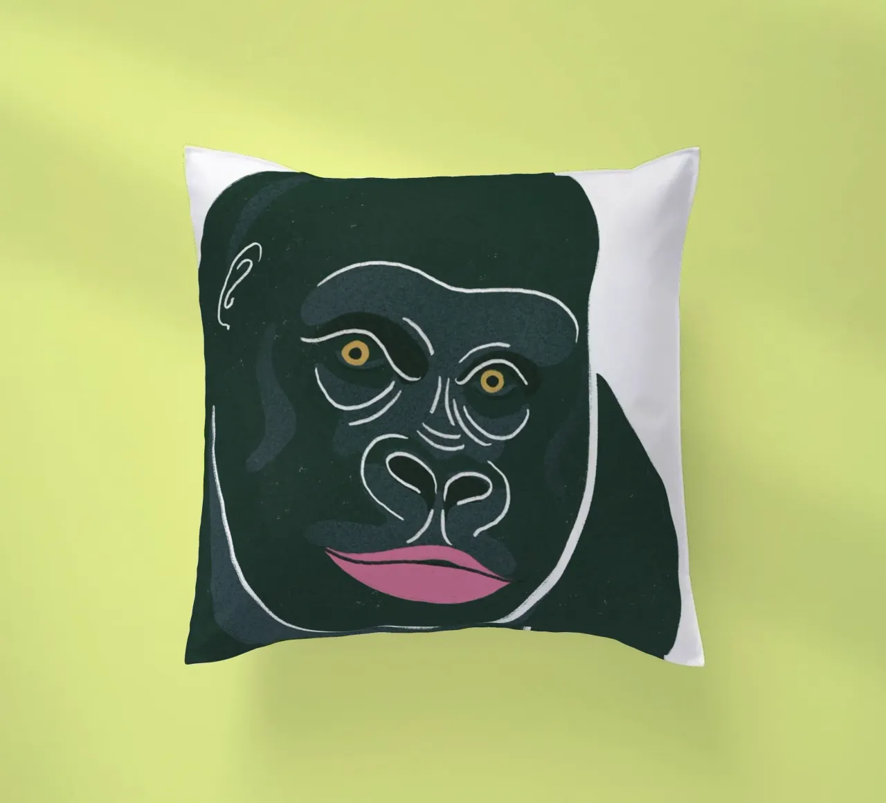 Gorilla With Green Fur cuscino da Be Mart
