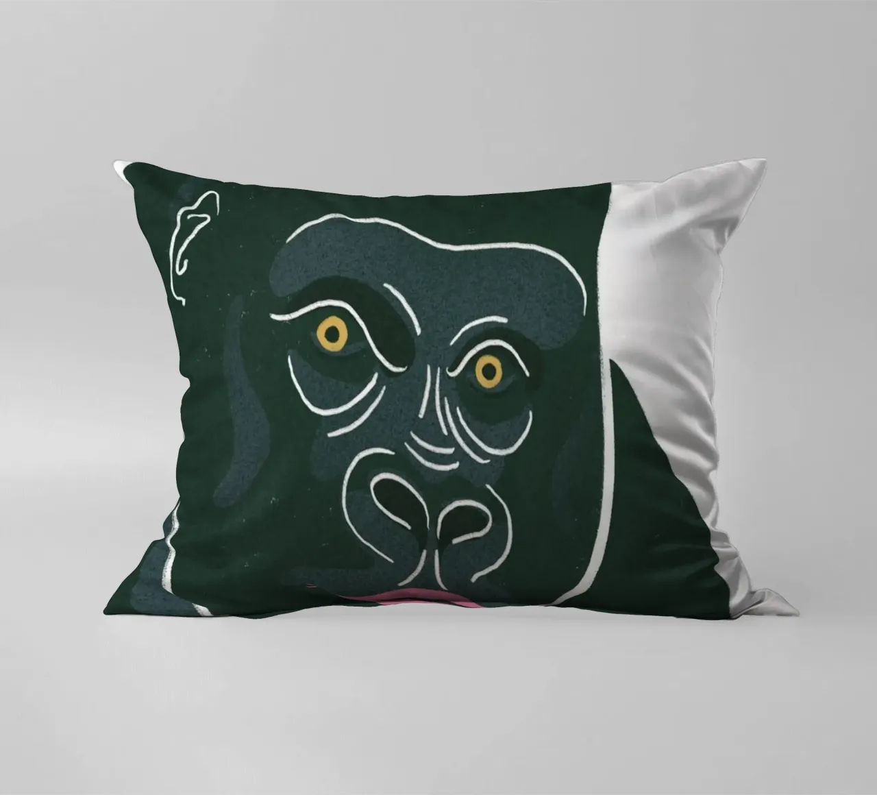 Gorilla With Green Fur cuscino da Be Mart