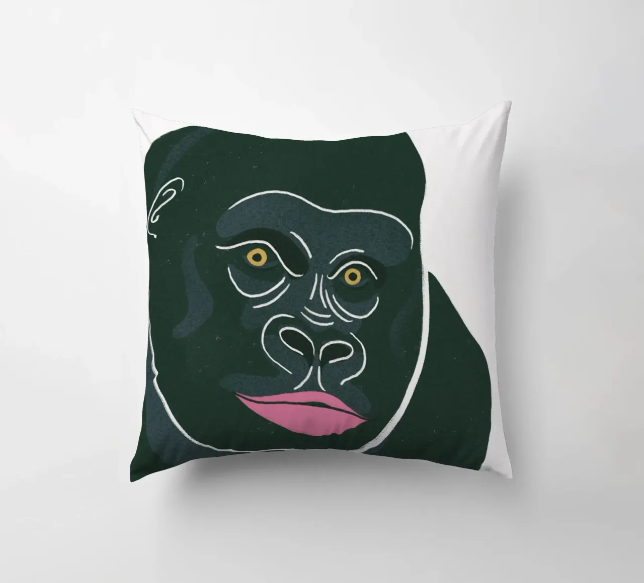 Gorilla With Green Fur cuscino da Be Mart