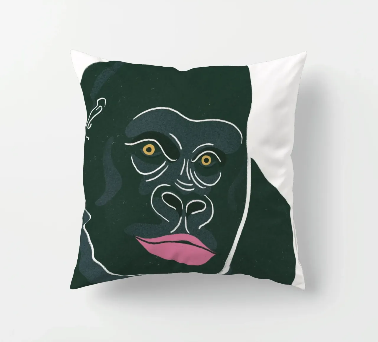 Gorilla With Green Fur cuscino da Be Mart