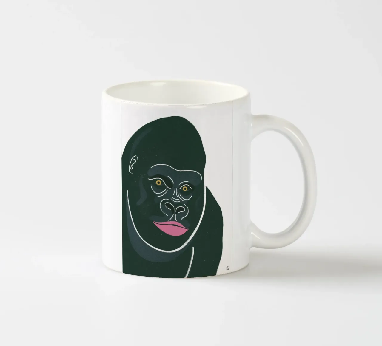 Gorilla With Green Fur tazza in ceramica da Be Mart