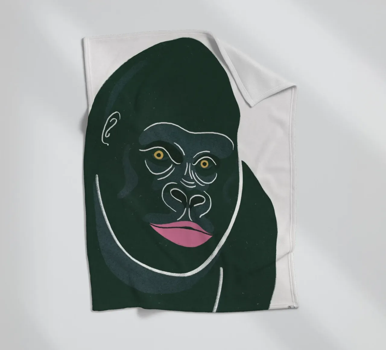 Gorilla With Green Fur coperta in pile da Be Mart