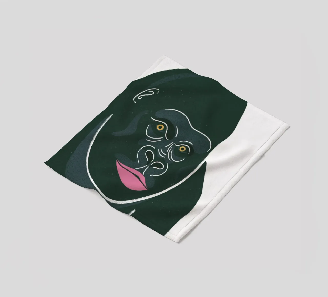 Gorilla With Green Fur coperta in pile da Be Mart