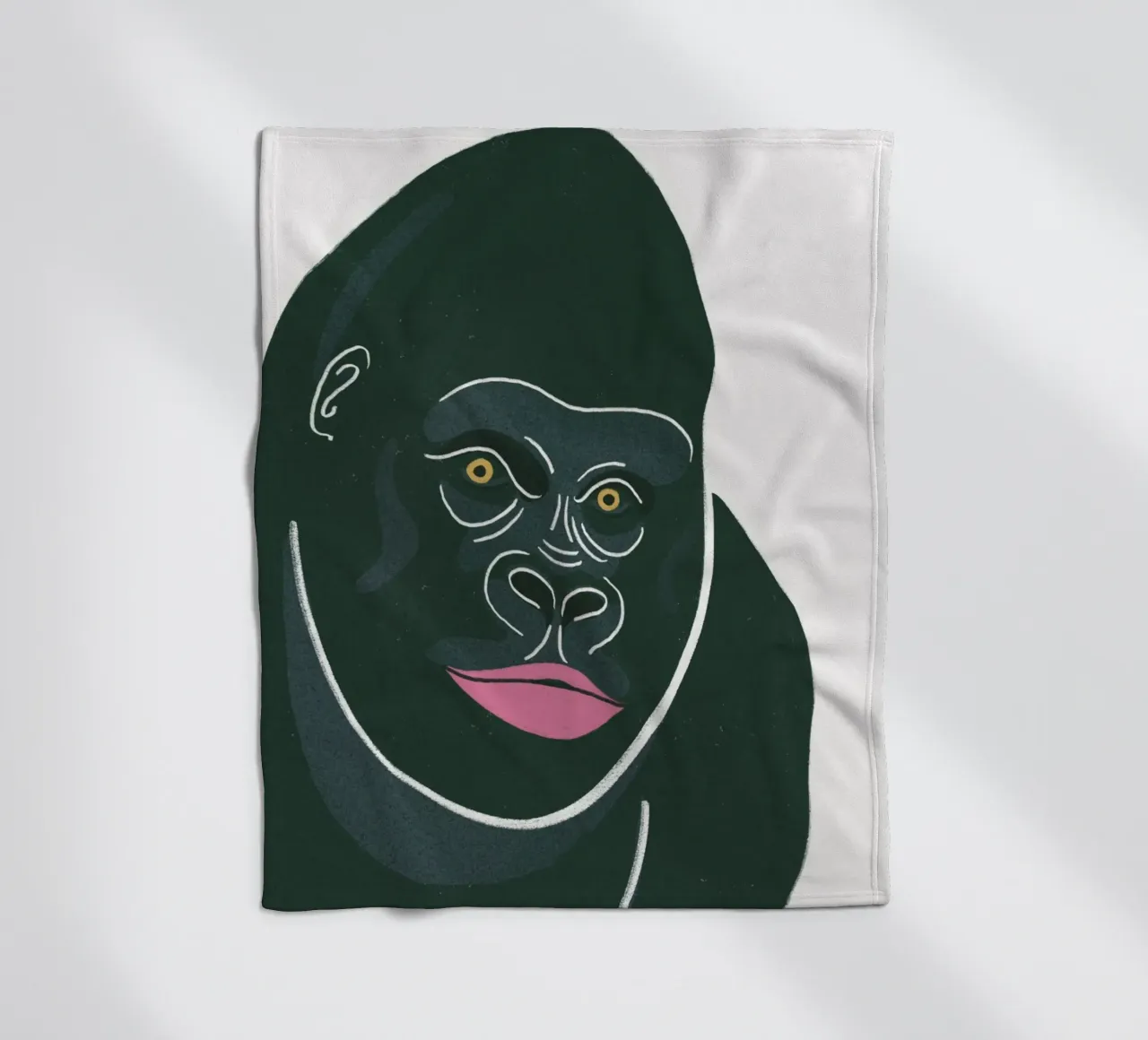 Gorilla With Green Fur coperta in pile da Be Mart